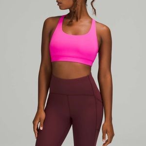 NWT lululemon energy bra - POW PINK
